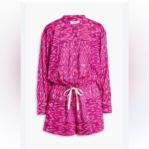 Isabel Marant toile Lehana Printed Cotton-voile Playsuit Size Small
